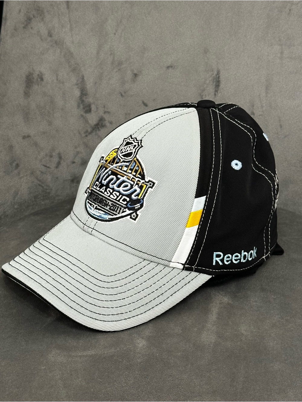 Reebok Black & Light Gray Winter Classic Cap with Yellow Accent
